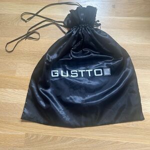Black Gustto drawstring storage bag